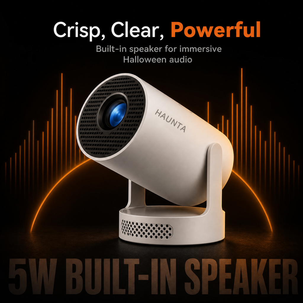 5W built-in speaker for immersive Halloween audio