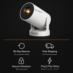30-day returns, free shipping, secure checkout and plug and play setup